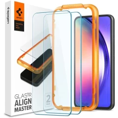 Folie pentru Samsung Galaxy A54 (set 2) - Spigen Glas.tR Align Master - transparenta transparenta