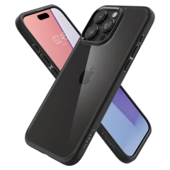 Husa pentru iPhone 15 Pro Max - Spigen Ultra Hybrid - Matte Black Negru