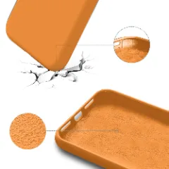 Husa iPhone 13 Pro Casey Studios Premium Soft Silicone - Nectarine Nectarine