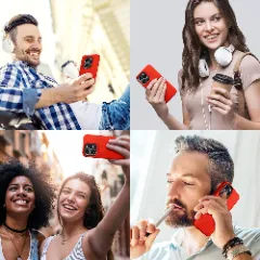 Husa iPhone 13 Pro Casey Studios Premium Soft Silicone - Red Red