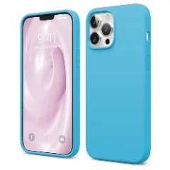 Husa iPhone 13 Pro Casey Studios Premium Soft Silicone - Gray Cadet Blue 