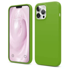 Husa iPhone 13 Pro Casey Studios Premium Soft Silicone - Gray Acid Green 