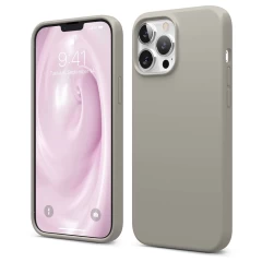 Husa iPhone 13 Pro Casey Studios Premium Soft Silicone - Gray Gray