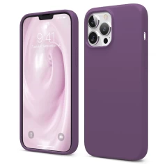 Husa iPhone 13 Pro Casey Studios Premium Soft Silicone - Gray Light Purple 