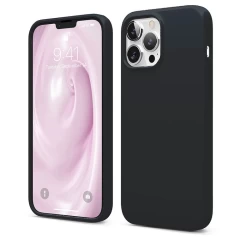 Husa iPhone 13 Pro Casey Studios Premium Soft Silicone - Gray Negru 