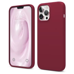 Husa iPhone 13 Pro Casey Studios Premium Soft Silicone - Gray Rose 