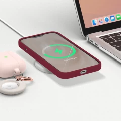 Husa iPhone 13 Pro Casey Studios Premium Soft Silicone - Rose Rose