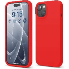 Husa iPhone 15 Casey Studios Premium Soft Silicone Rosu 