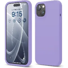 Husa iPhone 15 Plus Casey Studios Premium Soft Silicone Light Lilac 
