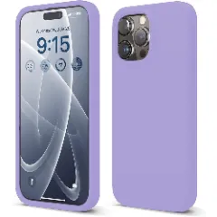 Husa iPhone 15 Pro Max Casey Studios Premium Soft Silicone Light Lilac 