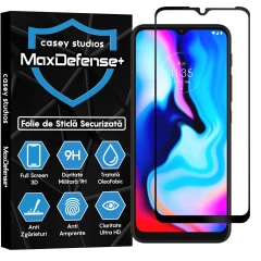 Folie Sticla CASEY STUDIOS compatibila cu Motorola Moto E7 Plus / Moto G10 / Moto G20 / Moto G30 / Moto G9 Play, Full Glue, Duritate Militara, Ultra HD, Anti Zgarieturi, Anti Amprente, Anti Socuri, Margini Negre Negru