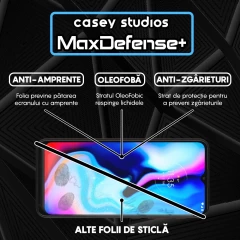 Folie Sticla CASEY STUDIOS compatibila cu Motorola Moto E7 Plus / Moto G10 / Moto G20 / Moto G30 / Moto G9 Play, Full Glue, Duritate Militara, Ultra HD, Anti Zgarieturi, Anti Amprente, Anti Socuri, Margini Negre Negru