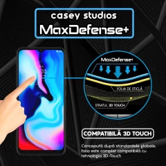 Folie Sticla CASEY STUDIOS compatibila cu Motorola Moto E7 Plus / Moto G10 / Moto G20 / Moto G30 / Moto G9 Play, Full Glue, Duritate Militara, Ultra HD, Anti Zgarieturi, Anti Amprente, Anti Socuri, Margini Negre Negru