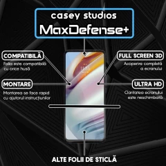 Folie Sticla CASEY STUDIOS compatibila cu Motorola Moto G60 / Moto G60S, Full Glue, Duritate Militara, Ultra HD, Anti Zgarieturi, Anti Amprente, Anti Socuri, Margini Negre Negru