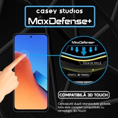Folie Sticla CASEY STUDIOS compatibila cu Xiaomi 12 Pro, Full Glue, Duritate Militara, Ultra HD, Anti Zgarieturi, Anti Amprente, Anti Socuri, Margini Negre Negru