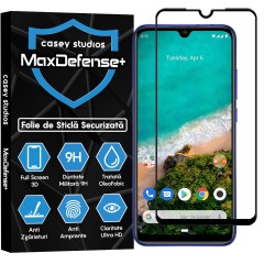 Folie Sticla CASEY STUDIOS compatibila cu Xiaomi Mi A3 / Mi CC9e, Full Glue, Duritate Militara, Ultra HD, Anti Zgarieturi, Anti Amprente, Anti Socuri, Margini Negre