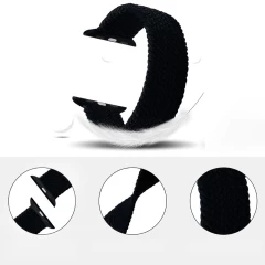 Curea Apple Watch 1/2/3/4/5/6/7/8/SE - 38/40/41 MM - XS - Braided Loop Casey Studios Casey Studios - Charcoal Charcoal