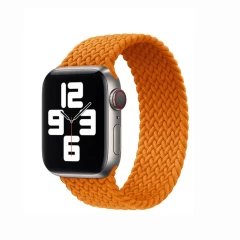Curea Apple Watch 1/2/3/4/5/6/7/8/SE - 38/40/41 MM - L - Braided Loop Casey Studios Casey Studios - Charcoal Orange 