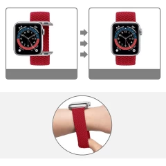 Curea Apple Watch 1/2/3/4/5/6/7/8/SE/Ultra - 42/44/45/49 MM - S - Braided Loop Casey Studios Casey Studios - Red Red