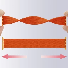 Curea Apple Watch 1/2/3/4/5/6/7/8/SE/Ultra - 42/44/45/49 MM - M - Braided Loop Casey Studios Casey Studios - Orange Orange