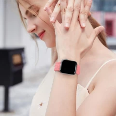 Curea Apple Watch 1/2/3/4/5/6/7/8/SE/Ultra - 42/44/45/49 MM - M - Braided Loop Casey Studios Casey Studios - Pink Pink