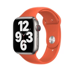 Curea Apple Watch 1/2/3/4/5/6/7/8/SE/Ultra - 42/44/45/49 MM - M / L - Silicone Sport Casey Studios Casey Studios - Yellow Orange 