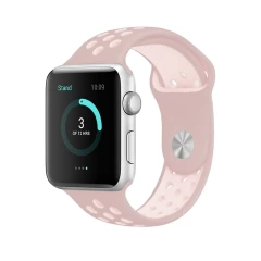 Curea Apple Watch 1/2/3/4/5/6/7/8/SE - 38/40/41 MM - M / L - Sport Loop Casey Studios Casey Studios - Army Green/black Light Pink/white 