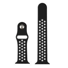 Curea Apple Watch 1/2/3/4/5/6/7/8/SE/Ultra - 42/44/45/49 MM - M / L - Sport Loop Casey Studios Casey Studios - Black/grey Black/grey