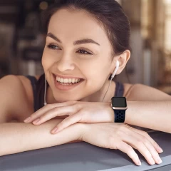 Curea Apple Watch 1/2/3/4/5/6/7/8/SE/Ultra - 42/44/45/49 MM - M / L - Sport Loop Casey Studios Casey Studios - Midnight Blue/black Midnight Blue/black