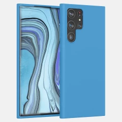 Husa Samsung Galaxy S22 Ultra Casey Studios Premium Soft Silicone Cadet Blue 