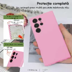 Husa Samsung Galaxy S23 Ultra Casey Studios Premium Soft Silicone Roz