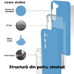 Husa Samsung Galaxy S23 Plus Casey Studios Premium Soft Silicone Cadet Blue