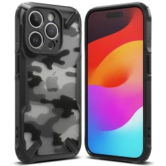 Husa pentru iPhone 15 Pro - Ringke Fusion X Design - Camo Black Camo Black
