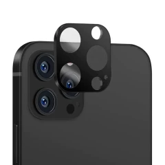 Folie Camera pentru iPhone 12 Pro Max - Techsuit Full Camera Glass - Black Negru
