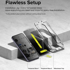 Folie pentru Samsung Galaxy S24 (set 2) - Ringke Easy Slide Tempered Glass - Privacy transparenta