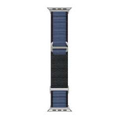 Curea Textil Alpine Loop compatibila cu Apple Watch SE/9/8/7/6/5/4/3/2/1 - 38/40/41MM CASEY STUDIOS, Ajustabila, Respirabila Albastru Inchis