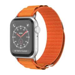 Curea Textil Alpine Loop compatibila cu Apple Watch SE/9/8/7/6/5/4/3/2/1 - 38/40/41MM CASEY STUDIOS, Ajustabila, Respirabila Portocaliu