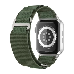 Curea Textil Alpine Loop compatibila cu Apple Watch SE/9/8/7/6/5/4/3/2/1 - 38/40/41MM CASEY STUDIOS, Ajustabila, Respirabila Verde Inchis