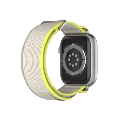 Curea Nailon Trail compatibila cu Apple Watch Ultra 2/Ultra/SE/9/8/7/6/5/4/3/2/1 - 42/44/45/49 MM CASEY STUDIOS, Ajustabila, Respirabila, Material Textil Bej