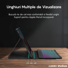 Husa cu Tastatura Iluminata compatibila cu iPad Pro/Air 3 10.5