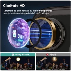 Folie Protectie Lentile Camera pentru iPhone 11, Casey Studios MaxDefense+,  Ultra HD, Protectie Profesionala Camere 3D, Anti Amprente, Anti Zgarieturi, Anti Socuri Galben