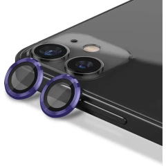 Folie Protectie Lentile Camera pentru iPhone 11, Casey Studios MaxDefense+,  Ultra HD, Protectie Profesionala Camere 3D, Anti Amprente, Anti Zgarieturi, Anti Socuri Mov inchis 