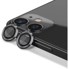 Folie Protectie Lentile Camera pentru iPhone 12 / iPhone 12 Mini, Casey Studios MaxDefense+,  Ultra HD, Protectie Profesionala Camere 3D, Anti Amprente, Anti Zgarieturi, Anti Socuri Argintiu