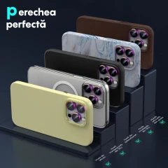 Folie Protectie Lentile Camera pentru iPhone 12 / iPhone 12 Mini, Casey Studios MaxDefense+,  Ultra HD, Protectie Profesionala Camere 3D, Anti Amprente, Anti Zgarieturi, Anti Socuri Curcubeu