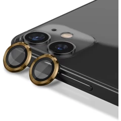 Folie Protectie Lentile Camera pentru iPhone 12 / iPhone 12 Mini, Casey Studios MaxDefense+,  Ultra HD, Protectie Profesionala Camere 3D, Anti Amprente, Anti Zgarieturi, Anti Socuri Galben 