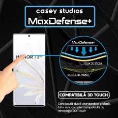 Folie Sticla CASEY STUDIOS compatibila cu Honor 70, Full Glue, Duritate Militara, Ultra HD, Anti Zgarieturi, Anti Amprente, Anti Socuri, Margini Negre Negru