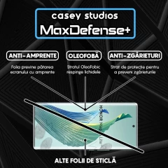 Folie Sticla CASEY STUDIOS compatibila cu Honor Magic5 Lite, Full Glue, Duritate Militara, Ultra HD, Anti Zgarieturi, Anti Amprente, Anti Socuri, Margini Negre Negru