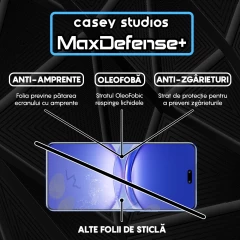 Folie Sticla CASEY STUDIOS compatibila cu Huawei nova 12, Full Glue, Duritate Militara, Ultra HD, Anti Zgarieturi, Anti Amprente, Anti Socuri, Margini Negre Negru