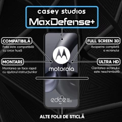 Folie Sticla CASEY STUDIOS compatibila cu Motorola Edge 30 Neo, Full Glue, Duritate Militara, Ultra HD, Anti Zgarieturi, Anti Amprente, Anti Socuri, Margini Negre Negru