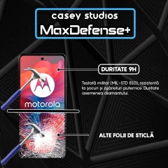 Folie Sticla CASEY STUDIOS compatibila cu Motorola Moto G04s, Full Glue, Duritate Militara, Ultra HD, Anti Zgarieturi, Anti Amprente, Anti Socuri, Margini Negre Negru